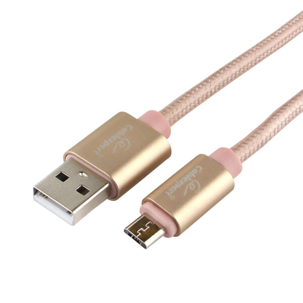 кабель usb 2.0 cablexpert cc-u-musb02gd-1.8m, am/microb, серия ultra, длина 1.8м, золотой, блистер