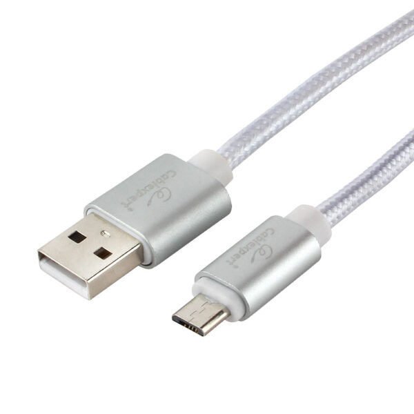кабель usb 2.0 cablexpert cc-u-musb02s-1.8m, am/microb, серия ultra, длина 1.8м, серебристый, блистер