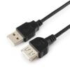 кабель удлинитель usb 2.0 gembird cc-usb2-amaf-6b, am/af, 1.8м, черный, пакет