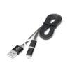 кабель usb 2.0 cablexpert cc-mapusb2bk1m, am/microbm 5p - iphone lightning, 1м, комбо кабель, алюминиевые разъемы, черный, блистер
