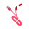 кабель usb 2.0 cablexpert cc-mapusb2pk1m, am/microbm 5p - iphone lightning, 1м, комбо кабель, алюминиевые разъемы, розовый, блистер