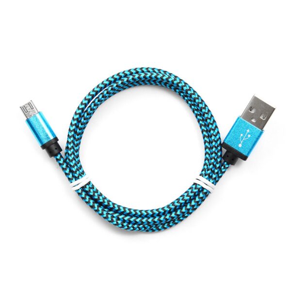 кабель usb 2.0 cablexpert cc-musb2bl1m, am/microbm 5p, 1м, нейлоновая оплетка, алюминиевые разъемы, синий, пакет