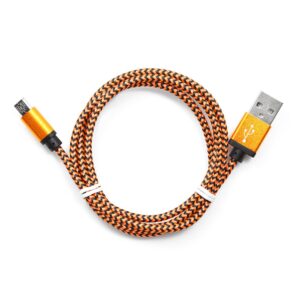 Кабель USB 2.0 Cablexpert CC-mUSB2oe1m, AM/microBM 5P, 1м, нейлоновая оплетка, алюминиевые разъемы, оранжевый, пакет