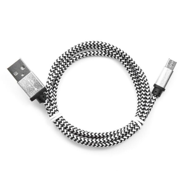 кабель usb 2.0 cablexpert cc-musb2sr1m, am/microbm 5p, 1м, нейлоновая оплетка, алюминиевые разъемы, серебристый, пакет