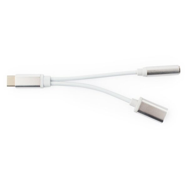 переходник usb cablexpert cca-uc3.5f-02-w, usb type-c/jack3.5 f+ type-c f, блистер