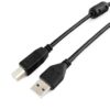 кабель usb 2.0 pro cablexpert ccf-usb2-ambm-10, am/bm, 3м, экран, феррит.кольцо, черный, пакет