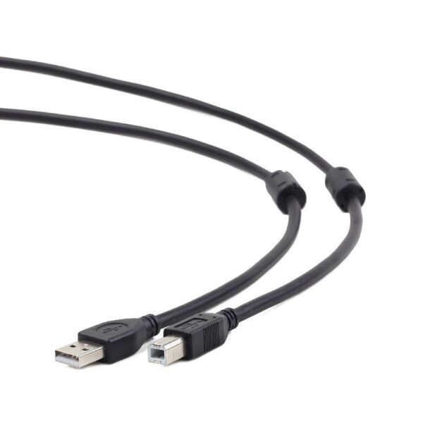 кабель usb 2.0 pro cablexpert ccf2-usb2-ambm-10, am/bm, 3м, экран, 2феррит.кольца, черный, пакет