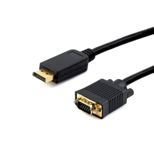 кабель displayport->vga cablexpert ccp-dpm-vgam-5m, 5м, 20m/15m, черный, экран, пакет