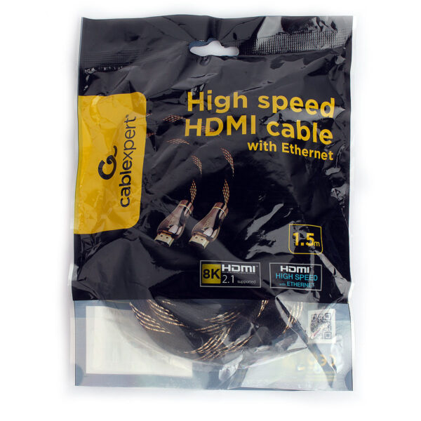 кабель hdmi cablexpert ccp-hdmi8k-1.5m, 1.5м, v2.1, 8k, 19m/19m, черный, позол.разъемы, экран, пакет