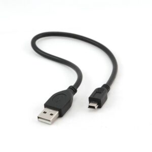 Кабель USB 2.0 Pro Cablexpert CCP-USB2-AM5P-1, AM/miniBM 5P, 0.3м, экран, черный, пакет