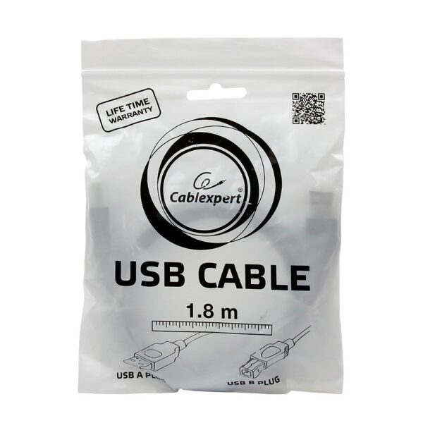 кабель usb 2.0 pro cablexpert ccp-usb2-ambm-6g, am/bm, 1.8м, экран, серый