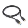 кабель usb cablexpert ccp-usb3-amcm-1m, usb3.0 am/usb type-c, 1м, пакет