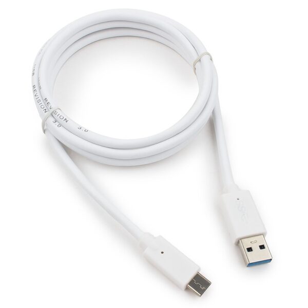 кабель usb cablexpert ccp-usb3-amcm-6-w, usb3.0 am/usb type-c, 1.8м, белый, пакет