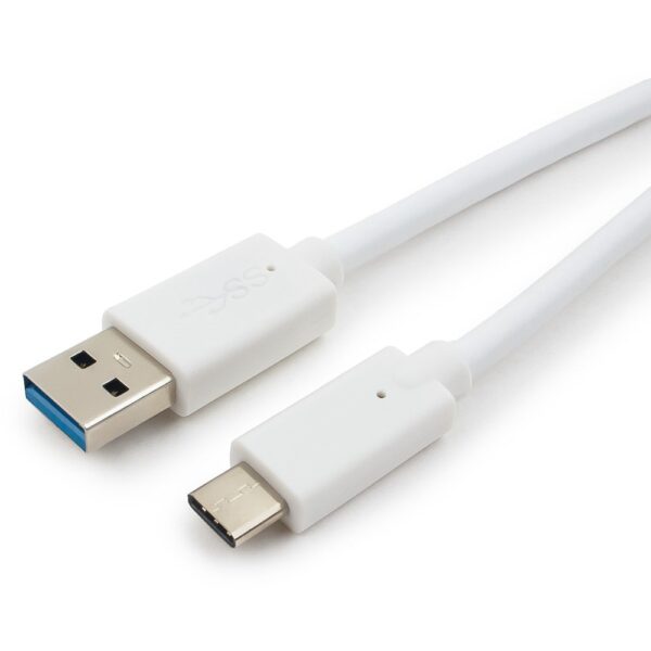 кабель usb cablexpert ccp-usb3-amcm-6-w, usb3.0 am/usb type-c, 1.8м, белый, пакет