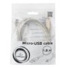 кабель usb 2.0 pro cablexpert ccp-musb2-ambm-6-tr, am/microbm, 1,8м, экран, феррит.кольцо, прозрачный, пакет
