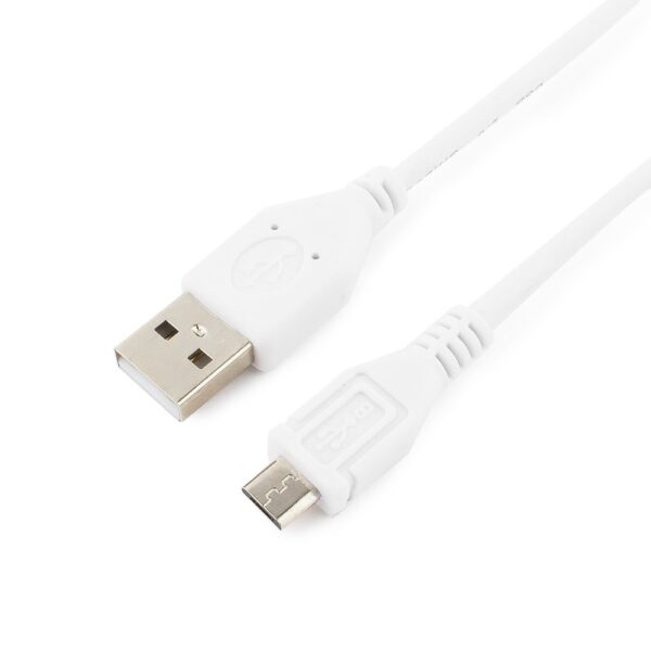кабель usb 2.0 pro cablexpert ccp-musb2-ambm-w-0.5m, am/microbm 5p, 0.5м, экран, белый, пакет
