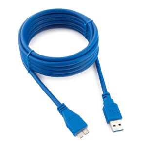 Кабель USB 3.0 Pro Cablexpert CCP-mUSB3-AMBM-10, AM/microBM 9P, 3м, синий, пакет
