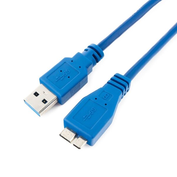кабель usb 3.0 pro cablexpert ccp-musb3-ambm-6, am/microbm 9p, 1.8м, экран, синий, пакет
