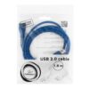 кабель usb 3.0 pro cablexpert ccp-musb3-ambm-6, am/microbm 9p, 1.8м, экран, синий, пакет