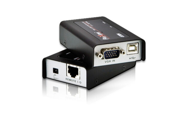 aten ce100-a7-g vga/svga+kbd+mouse usb, 100 метр., 1xutp cat5e, hd-db15+usb a-тип/usb b-тип, female, c kvm-шнуром usb, б.п.220> 5v