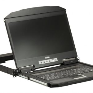 ATEN CL3100NX-ATA-RG Консоль управления, для KVM-переключателей, 19", VGA+KBD+MOUSE+SPEAKER USB, с KVM-шнуром USB 1.8м, LCD/ЖК экран 18.5", лат./рус.клав