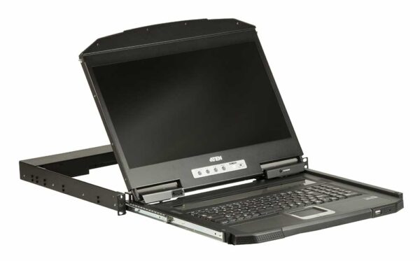 aten cl3100nx-ata-rg консоль управления, для kvm-переключателей, 19", vga+kbd+mouse+speaker usb, с kvm-шнуром usb 1.8м, lcd/жк экран 18.5", лат./рус.клав