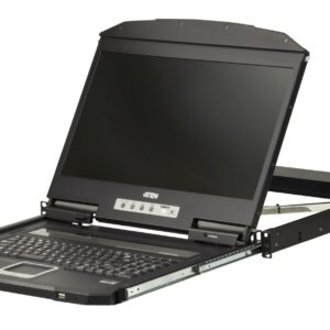 ATEN CL3700NW-ATA-RG Консоль управления, для KVM-переключателей, 19", HDMI+KBD+MOUSE+SPEAKER USB, с KVM-шнуром USB 1.8м, LCD/ЖК экран 18.5", лат./рус.клав