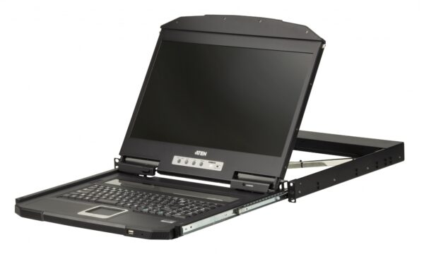 aten cl3700nw-ata-rg консоль управления, для kvm-переключателей, 19", hdmi+kbd+mouse+speaker usb, с kvm-шнуром usb 1.8м, lcd/жк экран 18.5", лат./рус.клав