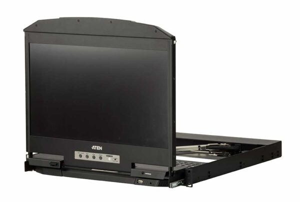 aten cl3800nw-ata-rg консоль управления, для kvm-переключателей, 19", vga/dvi/hdmi+kbd+mouse+speaker usb, с kvm-шнуром usb 1.8м, lcd/жк экран 18.5", лат./рус.клав