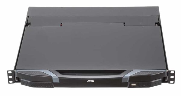 aten cl3800nw-ata-rg консоль управления, для kvm-переключателей, 19", vga/dvi/hdmi+kbd+mouse+speaker usb, с kvm-шнуром usb 1.8м, lcd/жк экран 18.5", лат./рус.клав