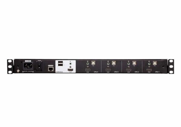 aten cl3884nw-ata-rg переключатель/switch, kvm, 1 user консоль lcd 18.5" => 4 cpu/портов/port usb+hdmi+audio, с kvm-шнурами usb+hdmi+audio 2x1.8м., 1920x1080, 1u 19", исп.спец.шнуры, osd, каскад 16, лат./рус.клав.