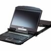 aten cl3884nw-ata-rg переключатель/switch, kvm, 1 user консоль lcd 18.5" => 4 cpu/портов/port usb+hdmi+audio, с kvm-шнурами usb+hdmi+audio 2x1.8м., 1920x1080, 1u 19", исп.спец.шнуры, osd, каскад 16, лат./рус.клав.