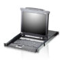 aten cl5716fm-at-rg переключатель/switch, kvm, 2 user консоль lcd 17" =>16 cpu/блоков/портов/port ps2/usb+vga, с kvm-шнурами ps2 1х1.8м.,usb 1x1.8м, 1280x1024, 1u 19", исп.спец.шнуры, osd, каскад 512, лат./рус.клав.