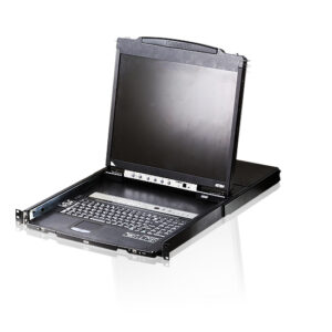 ATEN CL5808N-ATA-RG Переключатель, электрон., KVM, 2 user консоль LCD 19", 8 cpu PS2/USB+VGA, с KVM-шнурами USB/PS2 2х1.8м., 1280x1024, 1U 19", исп.спец.шнуры, OSD, каскад 256, лат./рус.клав., (2 доп.порт USB A-типа Female, крепление DUAL RAIL)