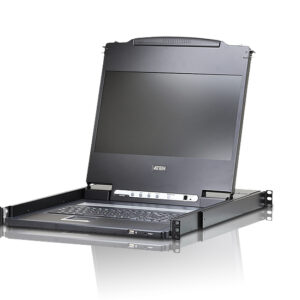 ATEN CL6700MW-ATA-RG Консоль управления, для KVM-переключателей, электрон., 19", DVI+KBD+MOUSE+SPEAKER USB, с KVM-шнуром USB 1.8м, LCD экран 17.3", лат./рус. клав., (выход на вторую конс.VGA,1920x1080 60Hz,DDC2B,доп.порт USB A-типа Female)