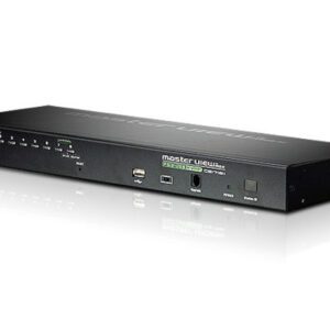 ATEN CS1708i-AT-G Переключатель, электрон., KVM, 1 local user PS2/USB+VGA+1 IP, 8 cpu PS2/USB+VGA, со шнурами PS/2 1.8м/USB 1.8м., 1600x1200 удал.конс/2048x1536 локал.конс, 1U 19", исп.спец.шнуры, OSD, каскад. до 128