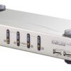 aten cs1734ac-at kvm-переключатель, vga/svga+kbd+mouse+audio, 1> 4 блока/порта/port ps/2,usb, c kvm-шнурами usb 2х1.2+2х1.8 м.