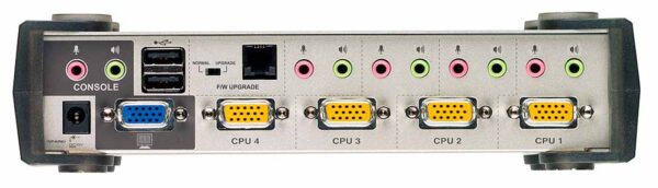 aten cs1734ac-at kvm-переключатель, vga/svga+kbd+mouse+audio, 1> 4 блока/порта/port ps/2,usb, c kvm-шнурами usb 2х1.2+2х1.8 м.