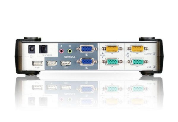 aten cs1742c-at переключатель, электрон., kvm+audio+usb 2.0, 1 user usb+2xvga => 2 cpu usb+2xvga, со шнурами usb 2х1.8м.+ minijack 2х1.8м., 2048x1536, настол., исп.спец.шнуры, без osd