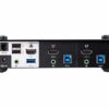 aten cs1822-at-g kvm-переключатель, kvm+audio+usb 3.1 gen1, 1> 2 блока/порта/port usb, компл.шнур.:hdmi,usb,audio 2х1.2м.