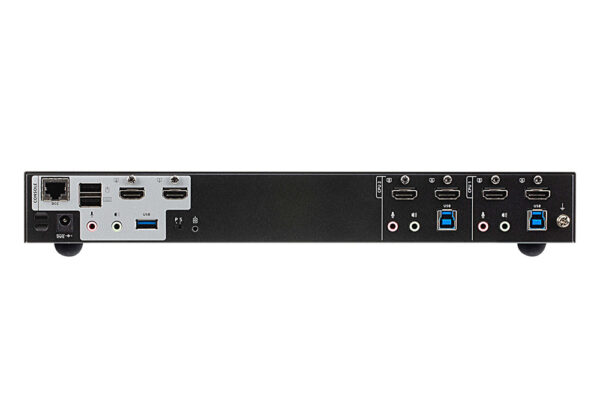 aten cs1842-at-g kvm-переключатель, kvm audio+usb 3.1 gen1, 1> 2 блока/порта/port usb с 2 вых.hdmi, со шнурами hdmi/audio*4шт+usb*2шт