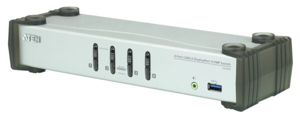 aten cs1914-at-g kvm-переключатель, dp+kbd+mouse, 1> 4 блока/порта/port usb, c kvm-шнурами dp 4x1.5м.+usb 4х1.8 м.