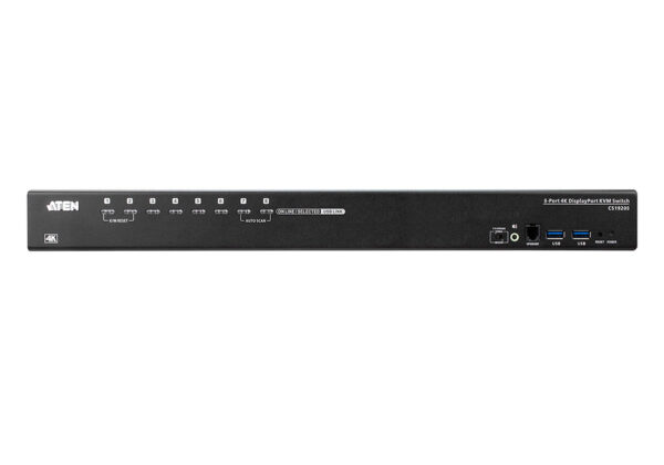 aten cs19208-at-g kvm-переключатель, kvm audio+usb 3.1 gen1, 1> 8 блоков/портов/port usb/dp, со шнурами usb/dp v1.4/audio 2x1.8м.