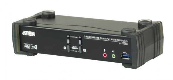 aten cs1922m-at-g kvm-переключатель, dp+kbd+mouse, 1> 2 блока/порта/port usb, c kvm-шнурами dp 2x1.5м.+usb 2х1.8 м.