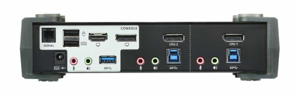 aten cs1922m-at-g kvm-переключатель, dp+kbd+mouse, 1> 2 блока/порта/port usb, c kvm-шнурами dp 2x1.5м.+usb 2х1.8 м.