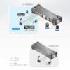 aten cs1924m-at-g kvm-переключатель, dp+kbd+mouse, 1> 4 блока/порта/port usb, c kvm-шнурами dp 4x1.5м.+usb 4х1.8 м.