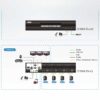 aten cs1964-at-g kvm-переключатель, dp+usb+audio, 1> 4 компьютера/блока/порта/port usb с 3 вых.dispalyport, со шнурами 2xusb 3.0 1.8м/6xdisplayport 1.2 1.5м.