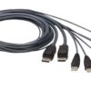 aten cs22dp-at kvm-переключатель, displayport+kbd+mouse+audio, 1> 2 блока/порта/port usb, со встр. kvm-шнурами usb 2x1.2м.