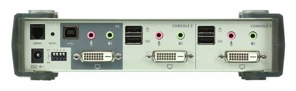 aten cs261-at-g kvm-переключатель, dvi-d+audio+kbd+mouse usb, 2> 1 компьютер, без шнуров