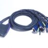 aten cs64us-at kvm-переключатель, vga/svga+kbd+mouse, 1> 4 блока/порта/port usb, со встр. kvm-шнурами usb 2x0.9м.+2x1.2м.